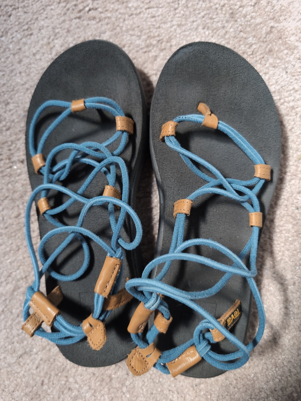 Teva Strappy Women's Sandals with Tan Accents
